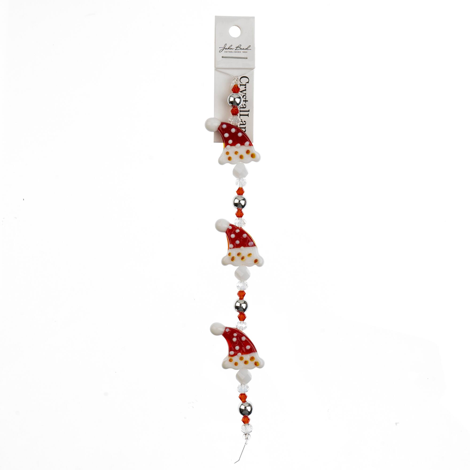 Crystal Lane DIY 7" Lampwork Designer Holiday Glass Bead Strand
